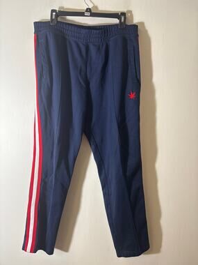 Mens Boast Navy With Red and White Stripe Tipped Warm Up Pant Sz L